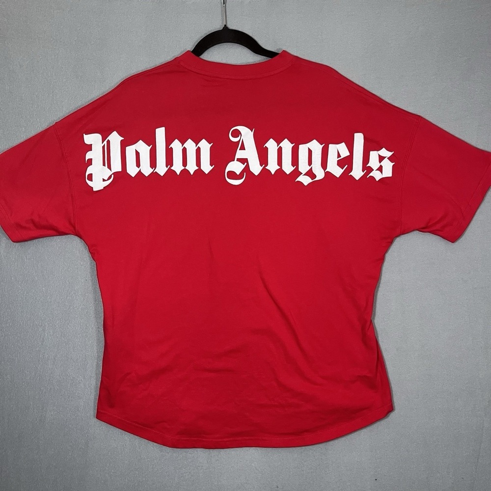 Palm Angels Classic Logo Red White Letter T-shirt Small unisex